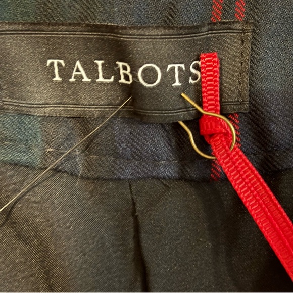 NWT Talbots Plaid Hampshire Ankle Pants, Size 12 Petite - Picture 10 of 14